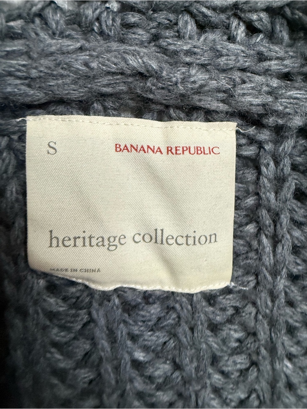 Banana Republic Heritage Collection Charcoal Wool Alpaca Shawl Collar Cardigan S - Picture 4 of 5